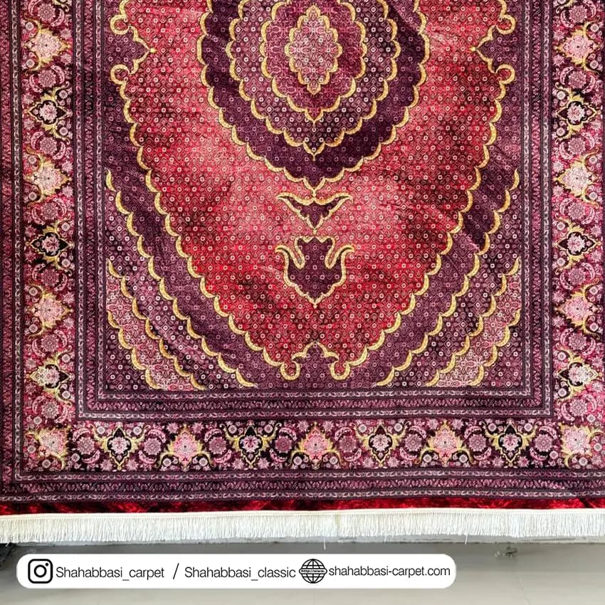فرش ماشینی ونوس کد 1200188 قرمز — تصویر ۵