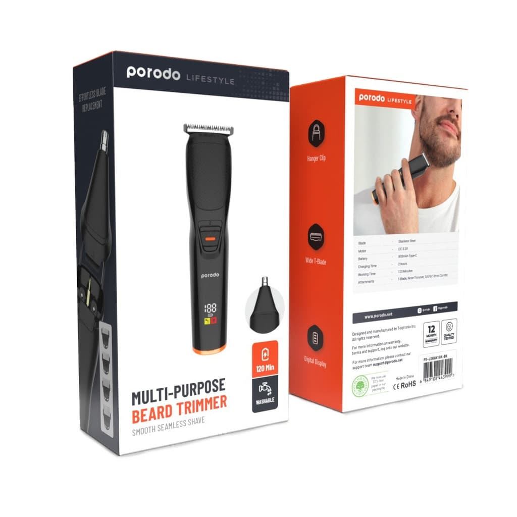 ماشین اصلاح چندکاره پرودو Porodo Multi-purpose Beard Trimmer And Smooth PD-LSR6N1GK — تصویر ۱۲