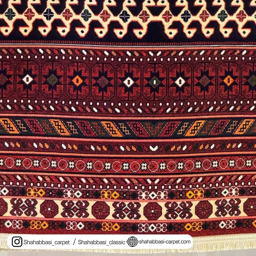فرش سنتی کد 800170 لاکی — تصویر ۳