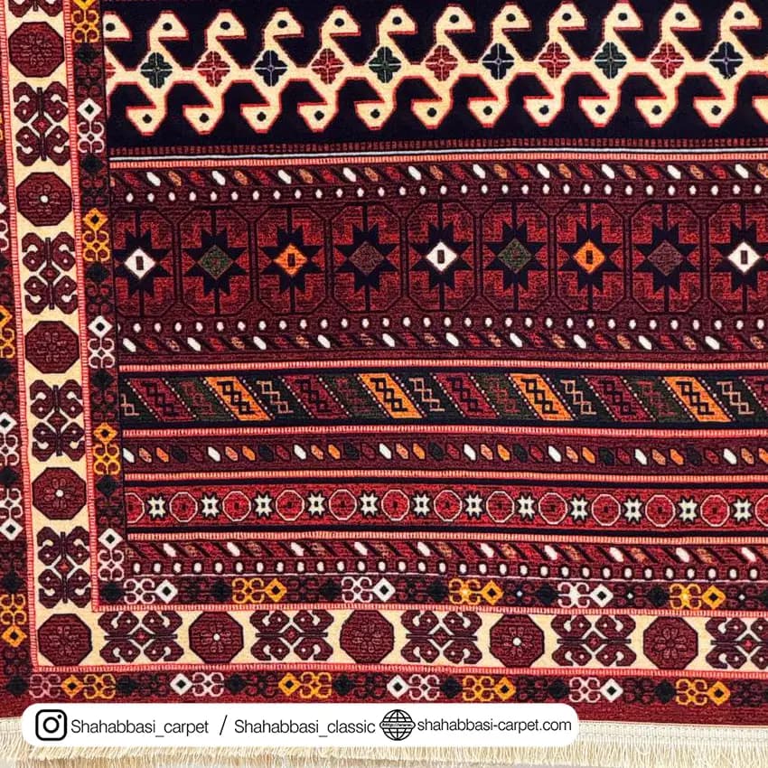فرش سنتی کد 800170 لاکی — تصویر ۵