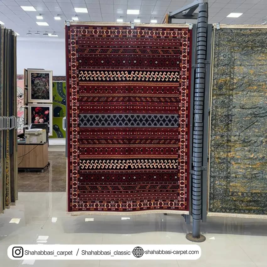 فرش سنتی کد 800170 لاکی — تصویر ۲