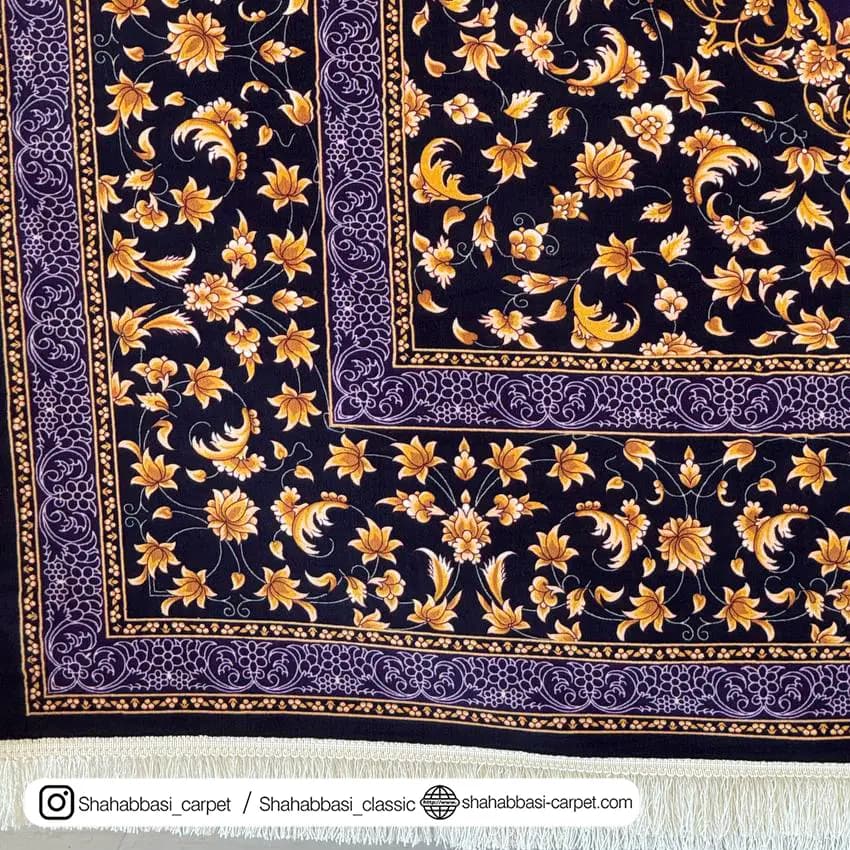 فرش ماشینی ونوس کد 1200187 سرمه ای — تصویر ۴