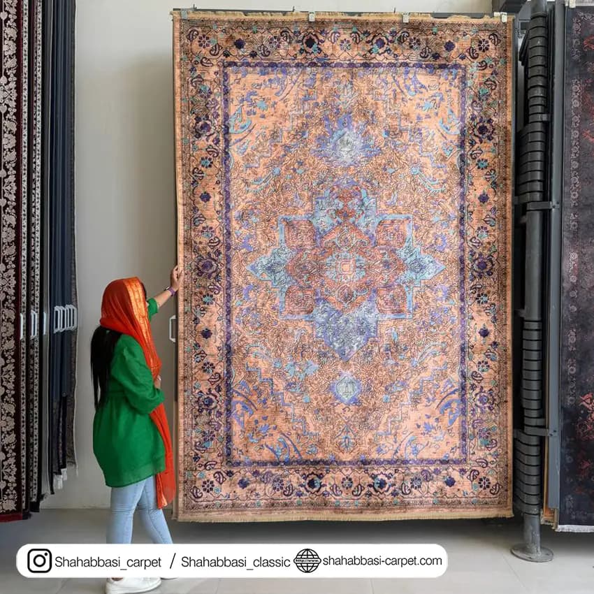 فرش ماشینی ونوس کد 1200186 کرم