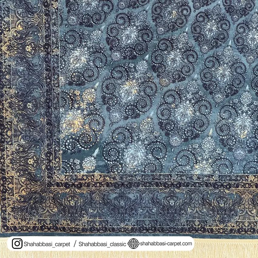 فرش ماشینی ونوس کد 1200155 آبی — تصویر ۴