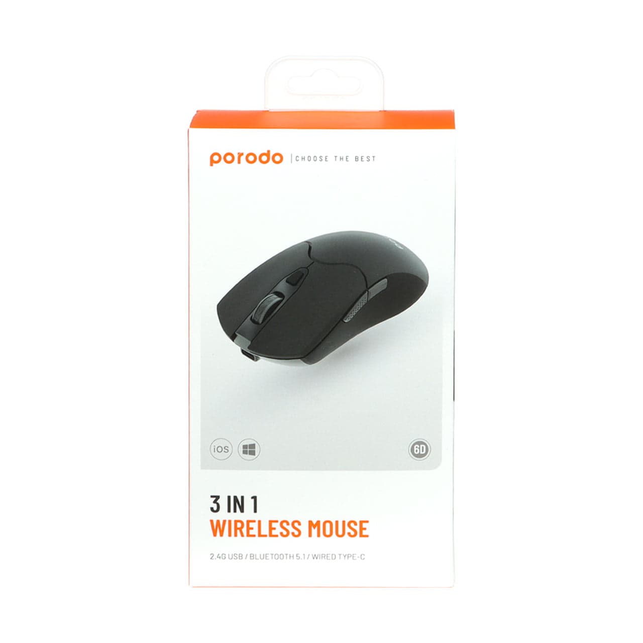 ماوس بی سیم پرودو Porodo 3-in-1 Wireless Mouse PD-WMV2UBT — تصویر ۴