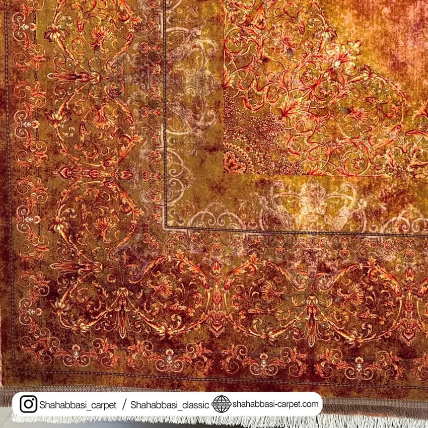 فرش ماشینی ونوس کد 1200180 آجری — تصویر ۵