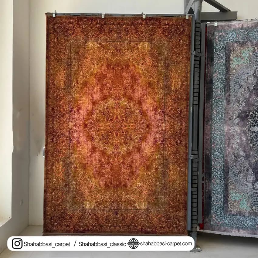 فرش ماشینی ونوس کد 1200180 آجری — تصویر ۲