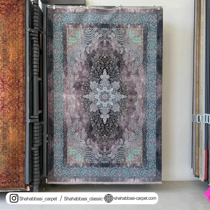 فرش ماشینی ونوس کد 1200179 بنفش — تصویر ۲
