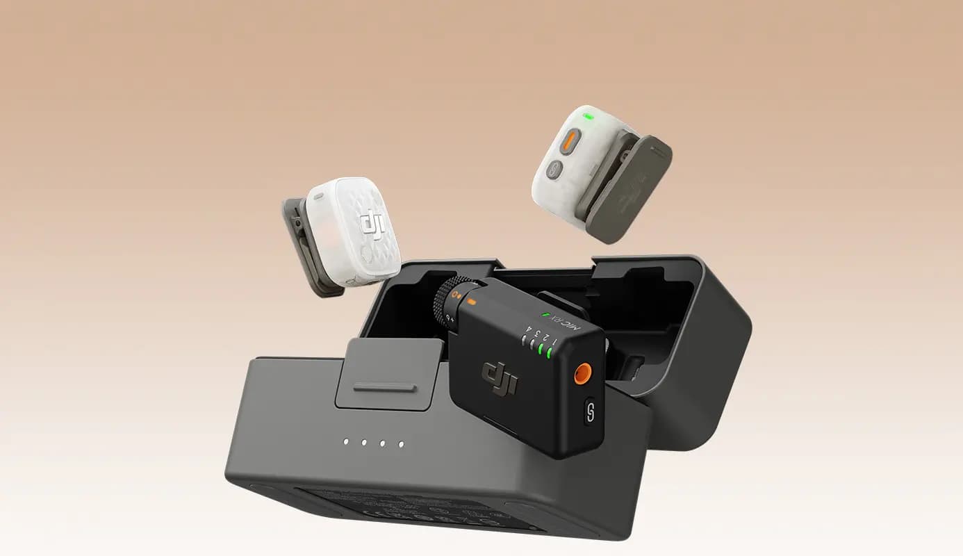 میکروفون یقه‌ای دی‌جی‌آی DJI Mic Mini 2S (2 TX + 1 RX + Charging Case) — تصویر ۱۲