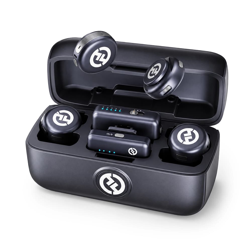 میکروفون یقه‌ای هالی لند (4TX & 2RX) Hollyland Lark M3 Wireless Microphone — تصویر ۶