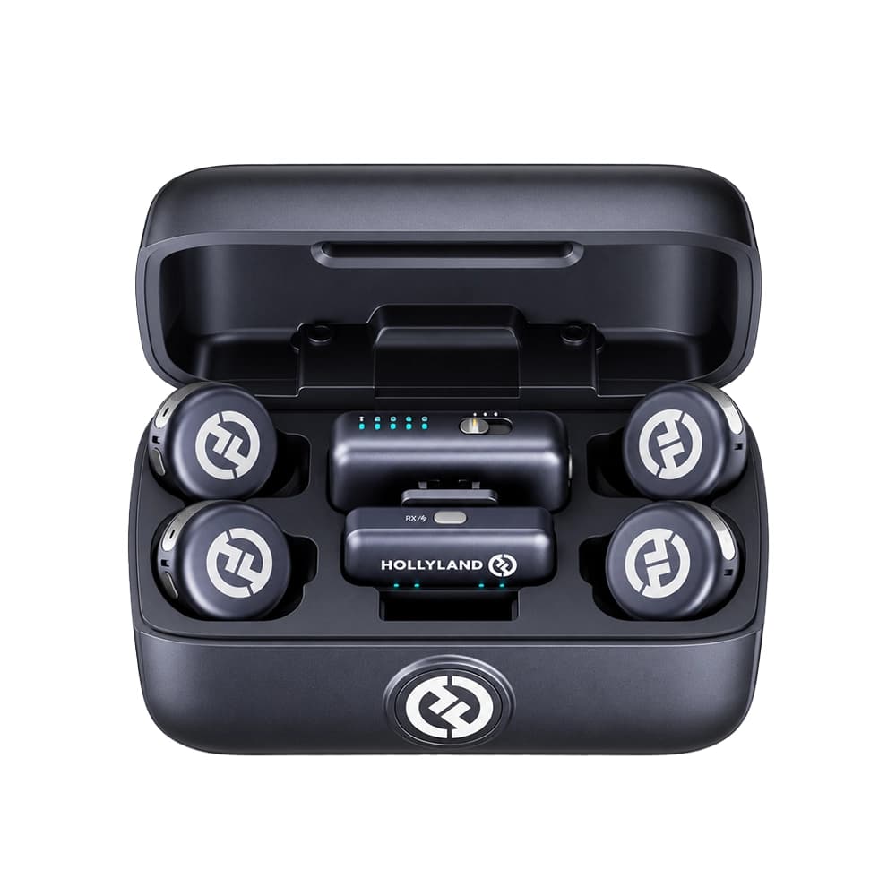 میکروفون یقه‌ای هالی لند (4TX & 2RX) Hollyland Lark M3 Wireless Microphone — تصویر ۳