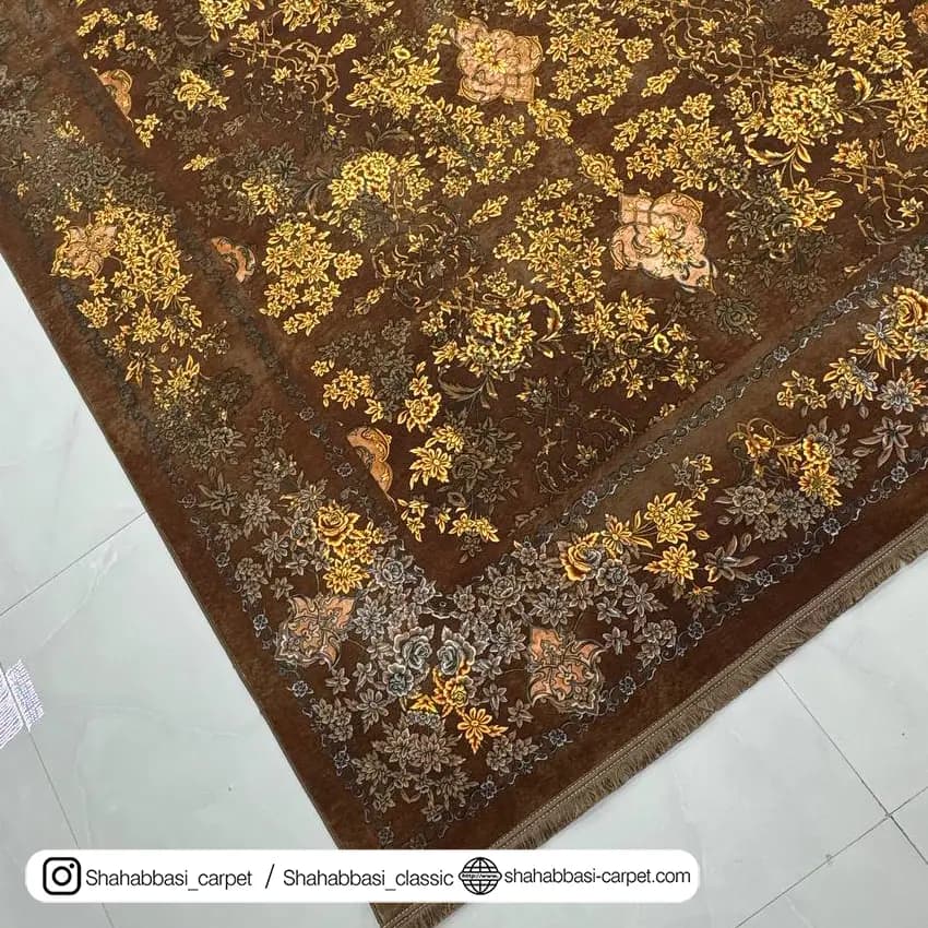 فرش ماشینی ونوس کد 1200172 قهوه ای — تصویر ۷