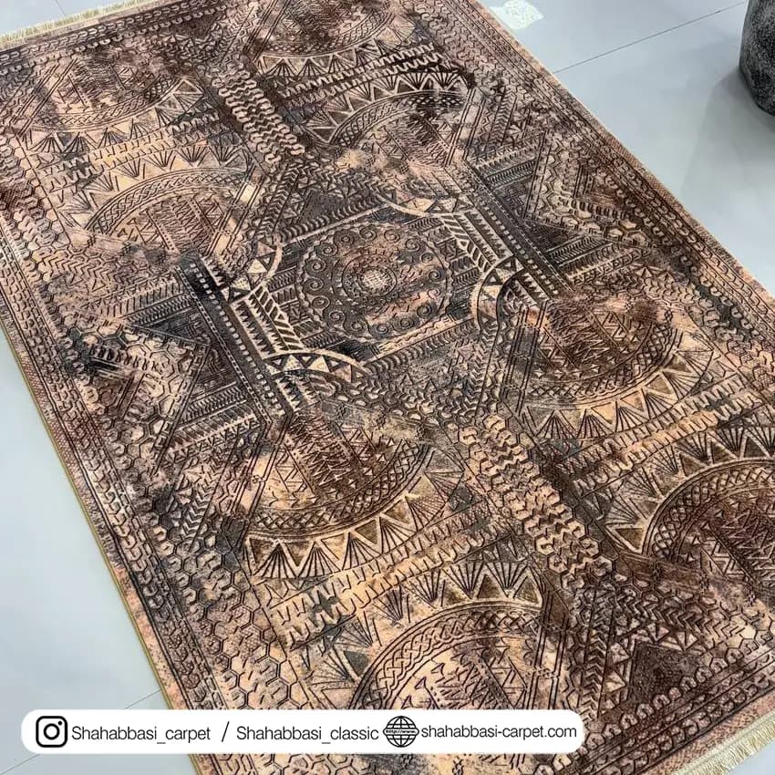 فرش مدرن کد 600388 نسکافه ای — تصویر ۴