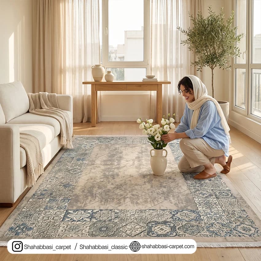 فرش مدرن کد 600385 فیلی
