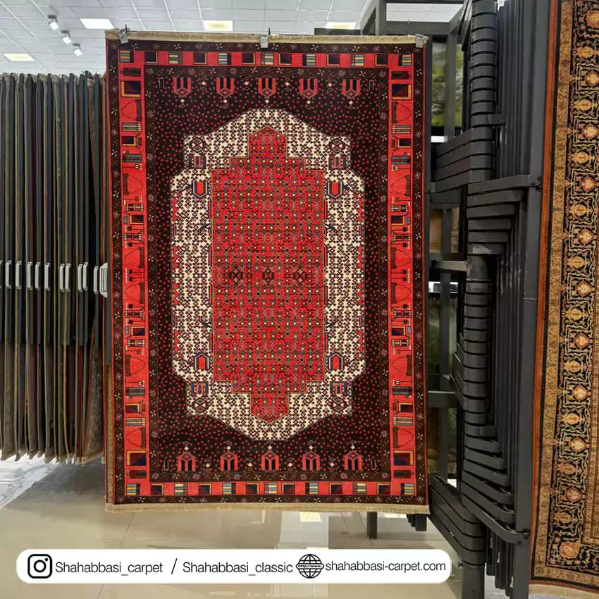 فرش سنتی کد 800166 قرمز — تصویر ۲