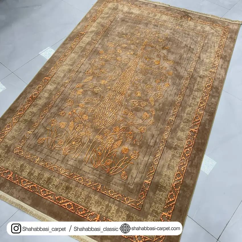 فرش کهنه نما کد 800509 نسکافه ای — تصویر ۲