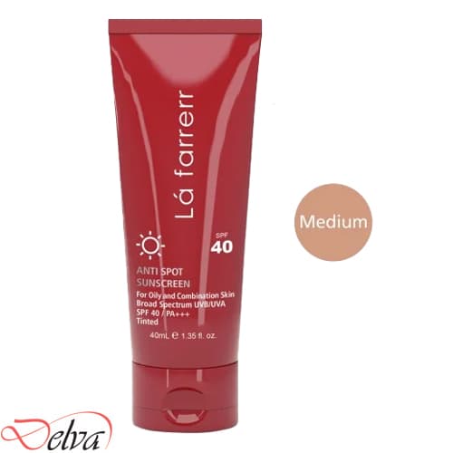 کرم ضد آفتاب ضد لک بژ متوسط پوست چرب و مستعد آکنه SPF40 لافارر — تصویر ۲