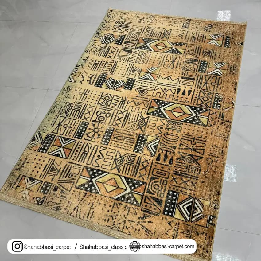 فرش فانتزی کد 600177 کرم — تصویر ۴