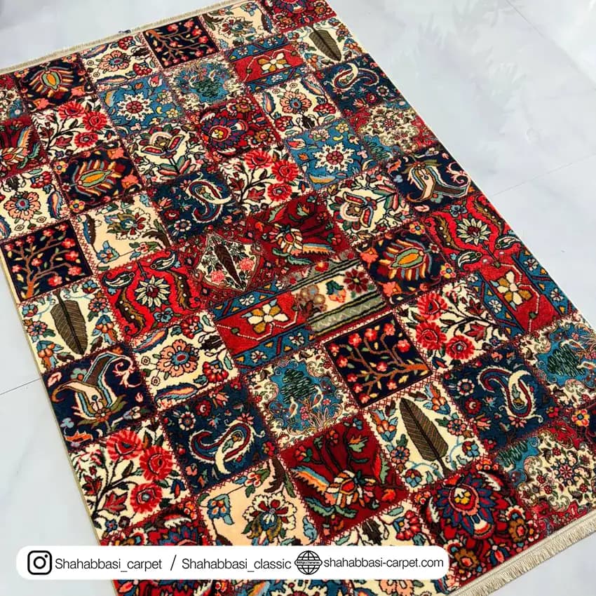 فرش چهل تکه کد 700411 تمام رنگ — تصویر ۲