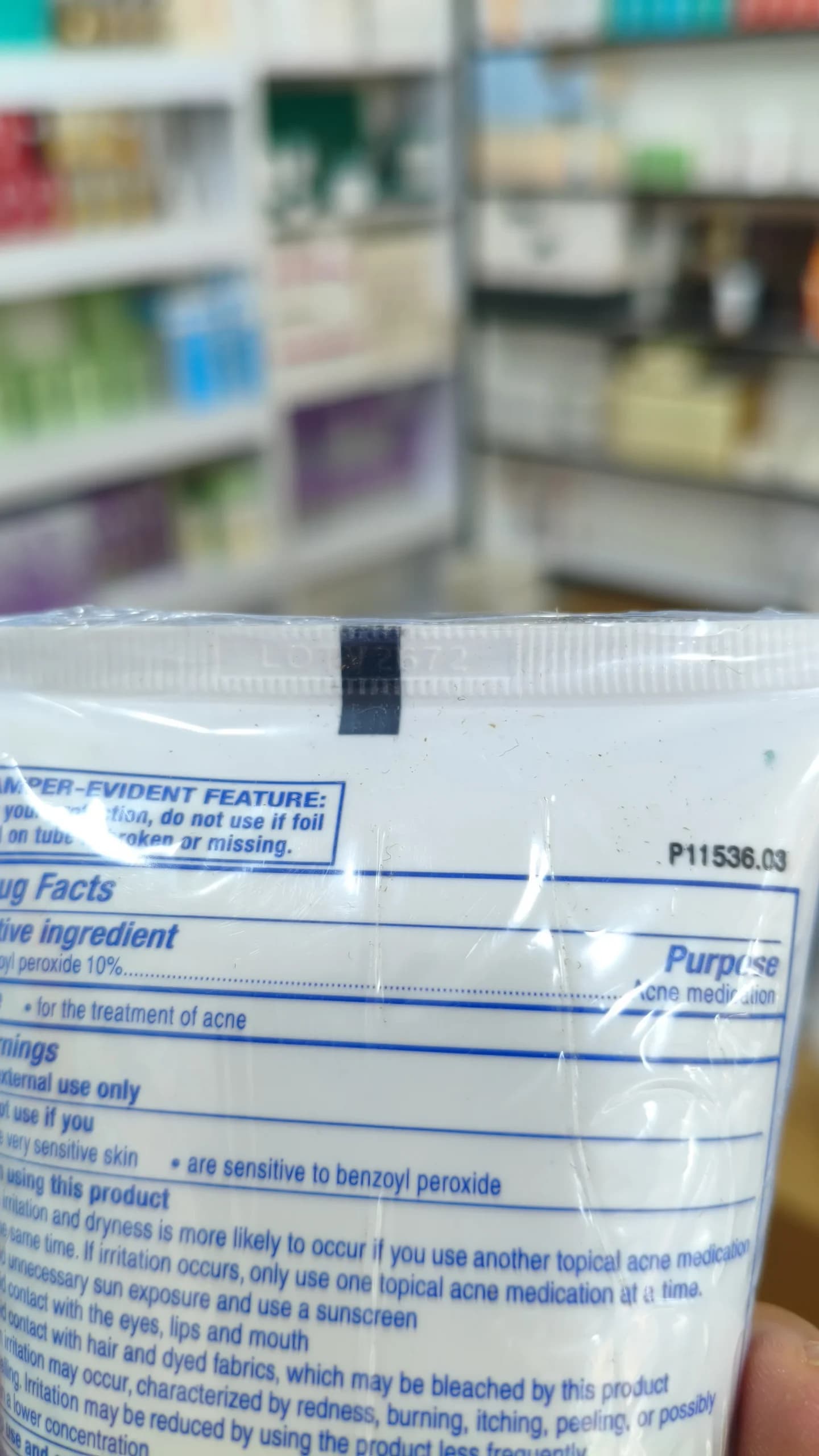 فوم شوینده ضد جوش پانوکسیل 10% بنزوئیل پروکساید 120 گرمی — تصویر ۳