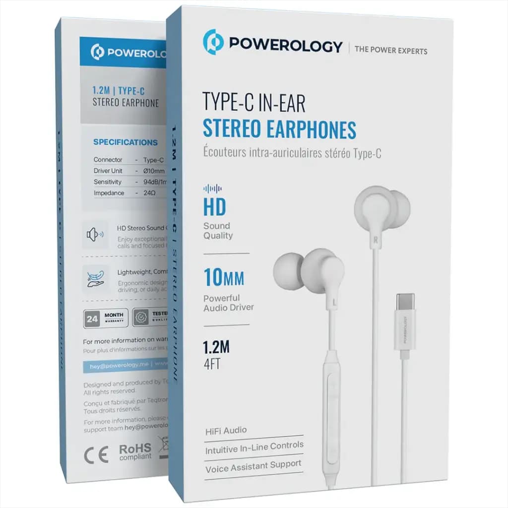 هندزفری سیمی پاورولوژی Powerology Type-C In-Ear Stereo Earphones PWEPHCR28 — تصویر ۷