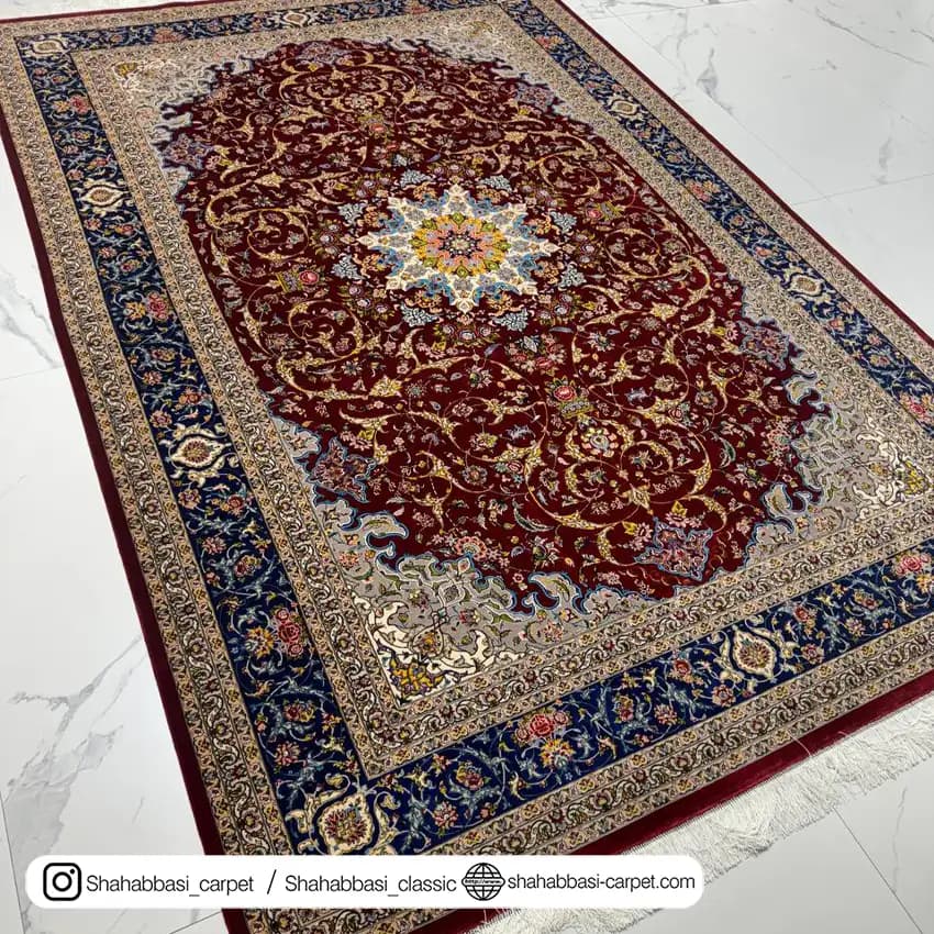 فرش ابریشم کد 117 لاکی — تصویر ۸