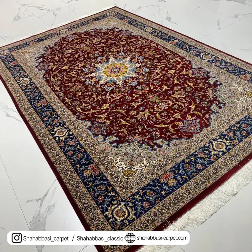 فرش ابریشم کد 117 لاکی — تصویر ۶