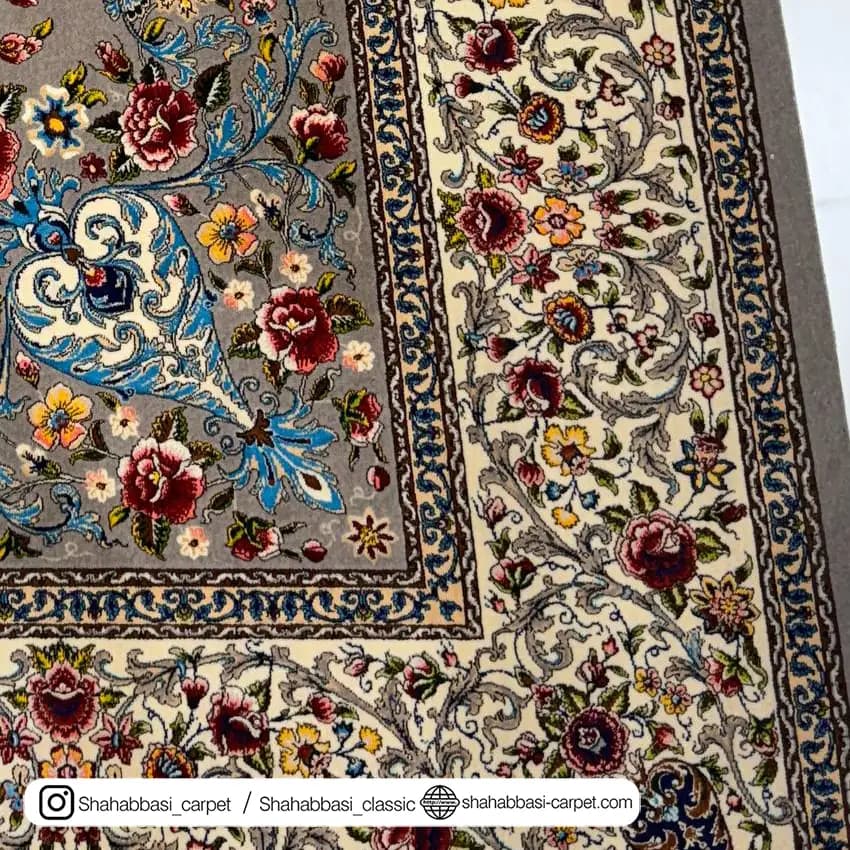 فرش ابریشم کد 113 طوسی — تصویر ۷
