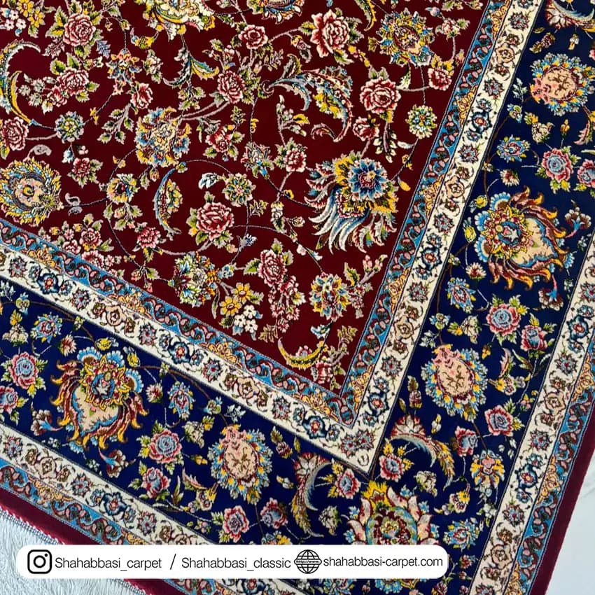 فرش ابریشم کد 110 لاکی — تصویر ۳