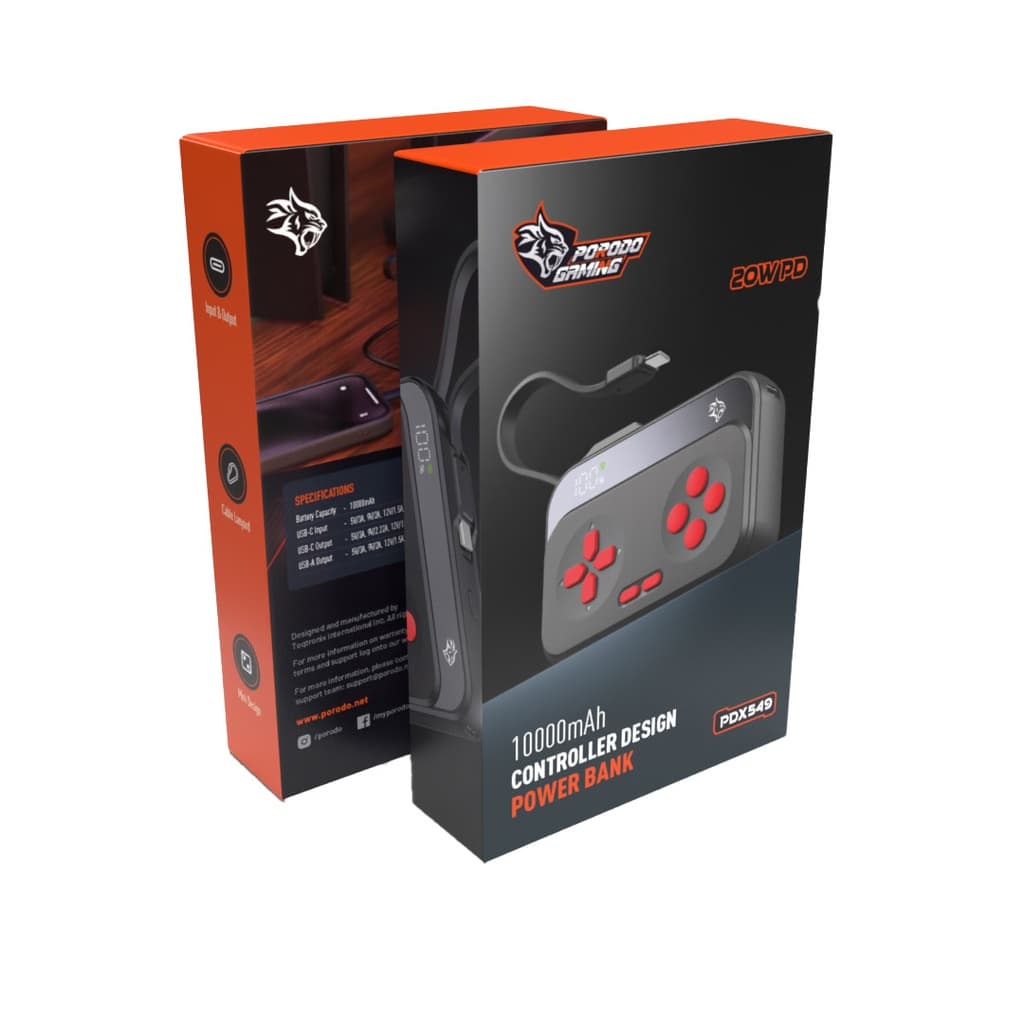 پاوربانک 10000mAh پرودو Porodo 10000mAh Controller Design Power Bank PDX549 — تصویر ۴
