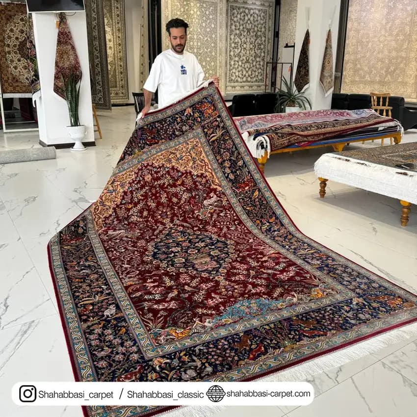 فرش ابریشم کد 106 لاکی