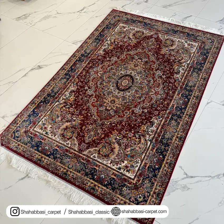 فرش ابریشم کد 99 لاکی — تصویر ۶