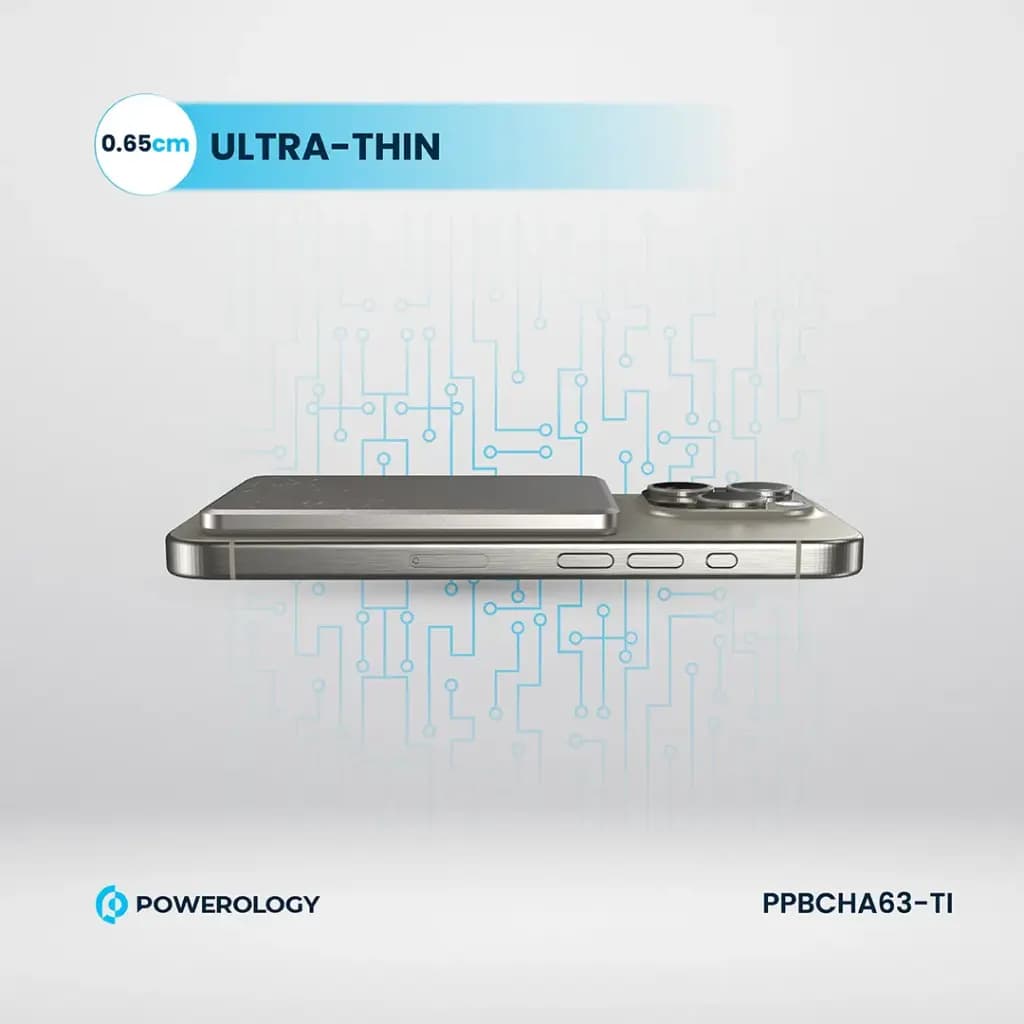 پاوربانک بی سیم 5000mAh پاورولوژی Powerology Ultra-Thin mAgsafe Power Bank PPBCHA63 — تصویر ۶