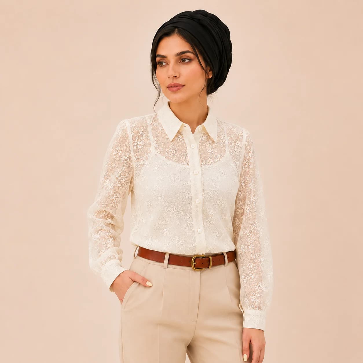 شومیز گیپور همراه تاپ — تصویر ۹