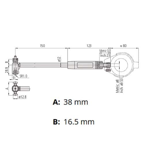 گیج سیلندر میتوتویو 150-50 میلی‌متر دقت 0.001 میلی‌متر مدل 723-511 — تصویر ۸