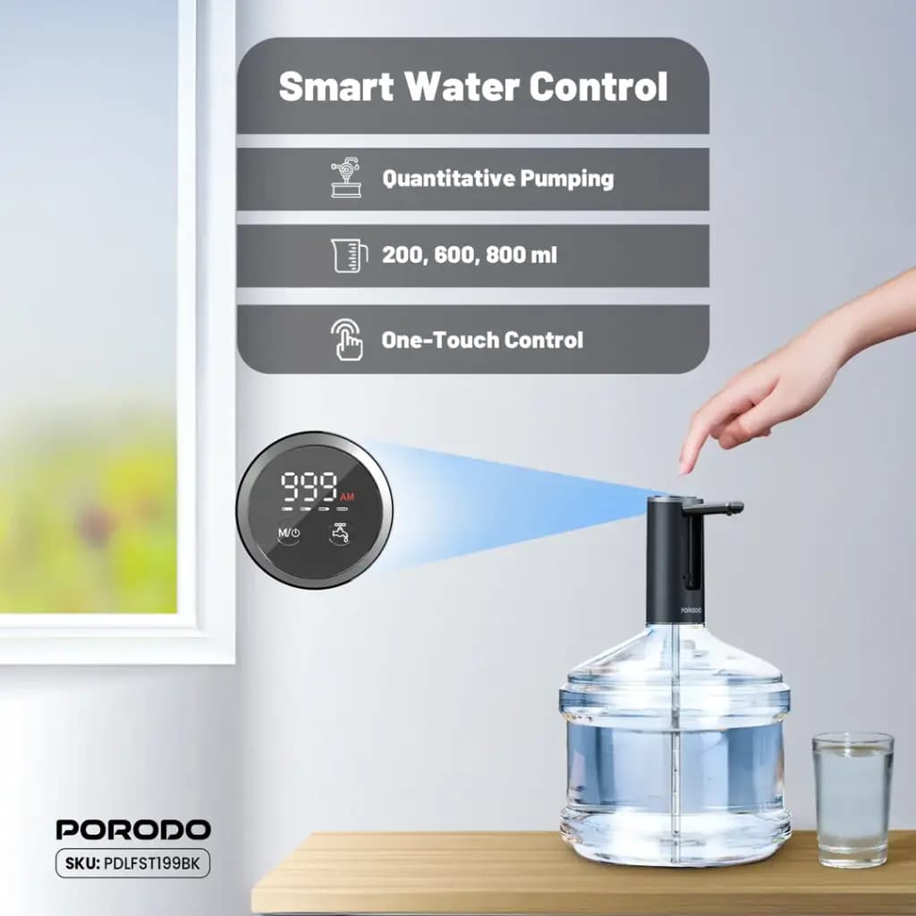 پمپ آب بطری پرودو Porodo Foldable Electric Water Pump PDLFST199 — تصویر ۴
