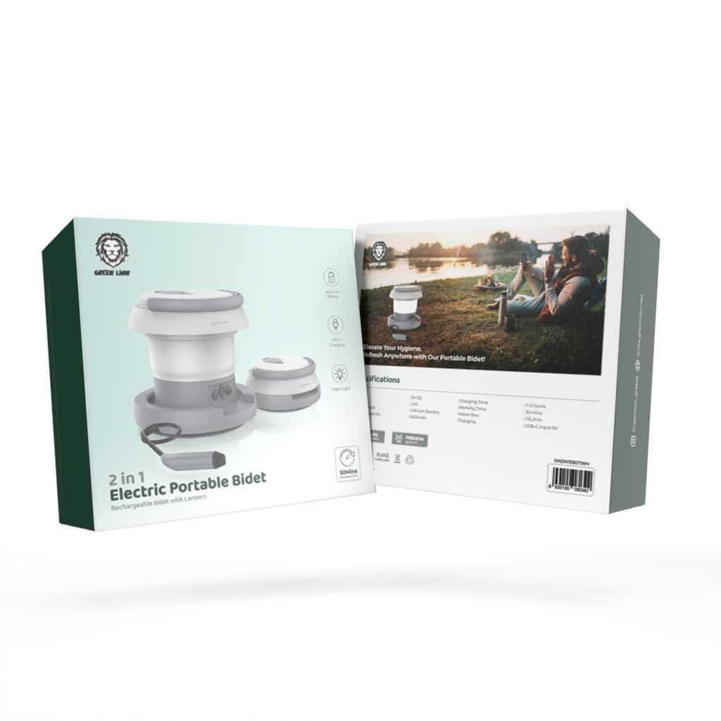 بیده و چراغ کمپینگ قابل حمل گرین لاین Green Lion 2 in 1 Electric Portable Bidet with Lantern — تصویر ۴