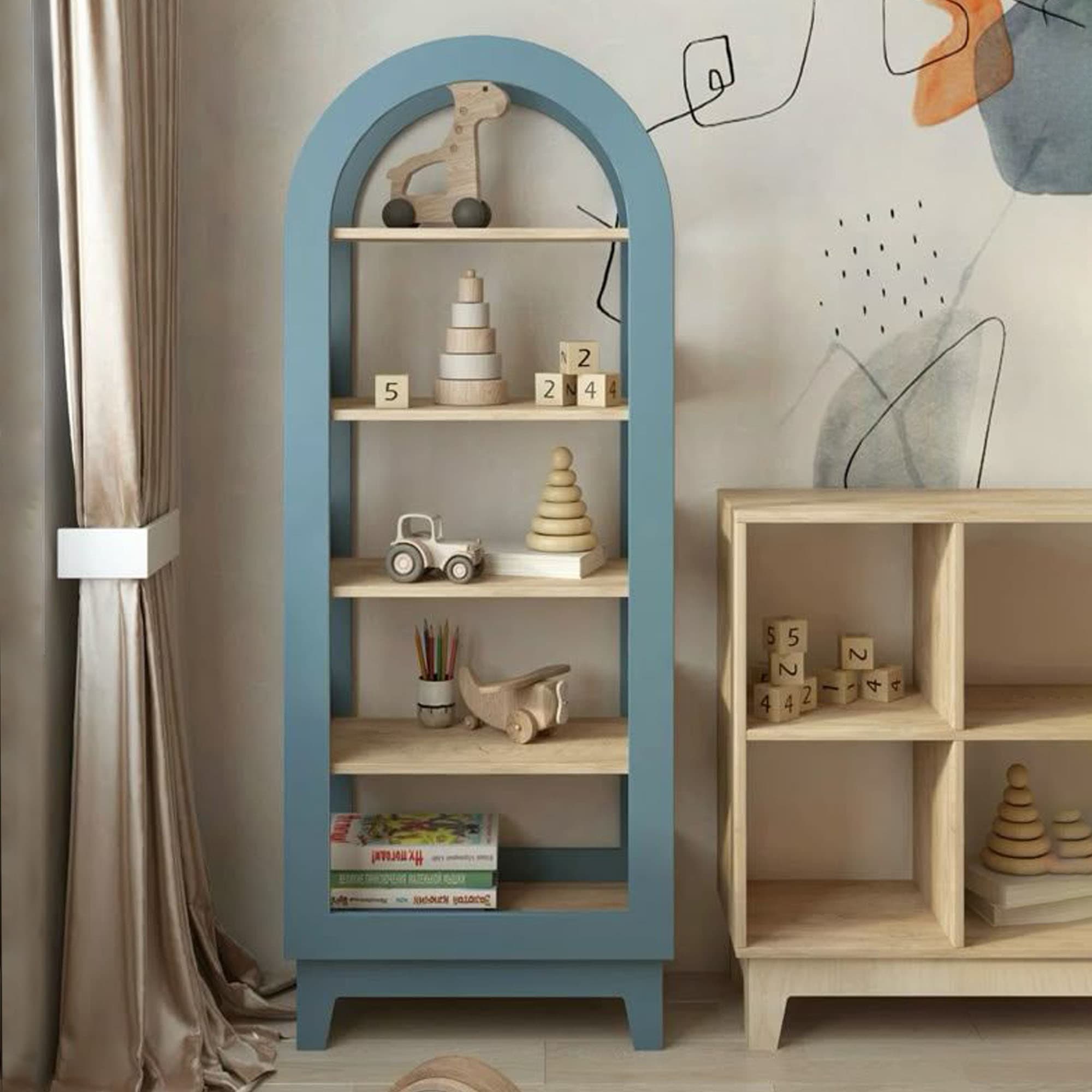 شلف چوبی کودک و نوجوان مینیمال کد002