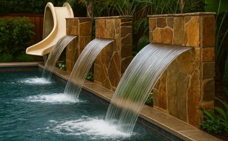پرده آب دیواری 40 سانتی متری استیل — تصویر ۳