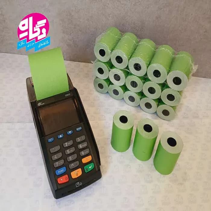 رول حرارتی کارتخوان رنگی (سبز) — تصویر ۳