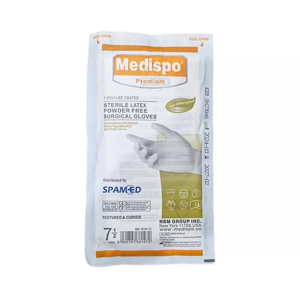 دستکش جراحی استریل بدون پودر مدیسپو سایز 7.5 | MEDISPO Strile Glove — تصویر ۲