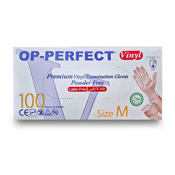 دستکش وینیل اپی پرفکت 100 عددی سایز مدیوم — تصویر ۲