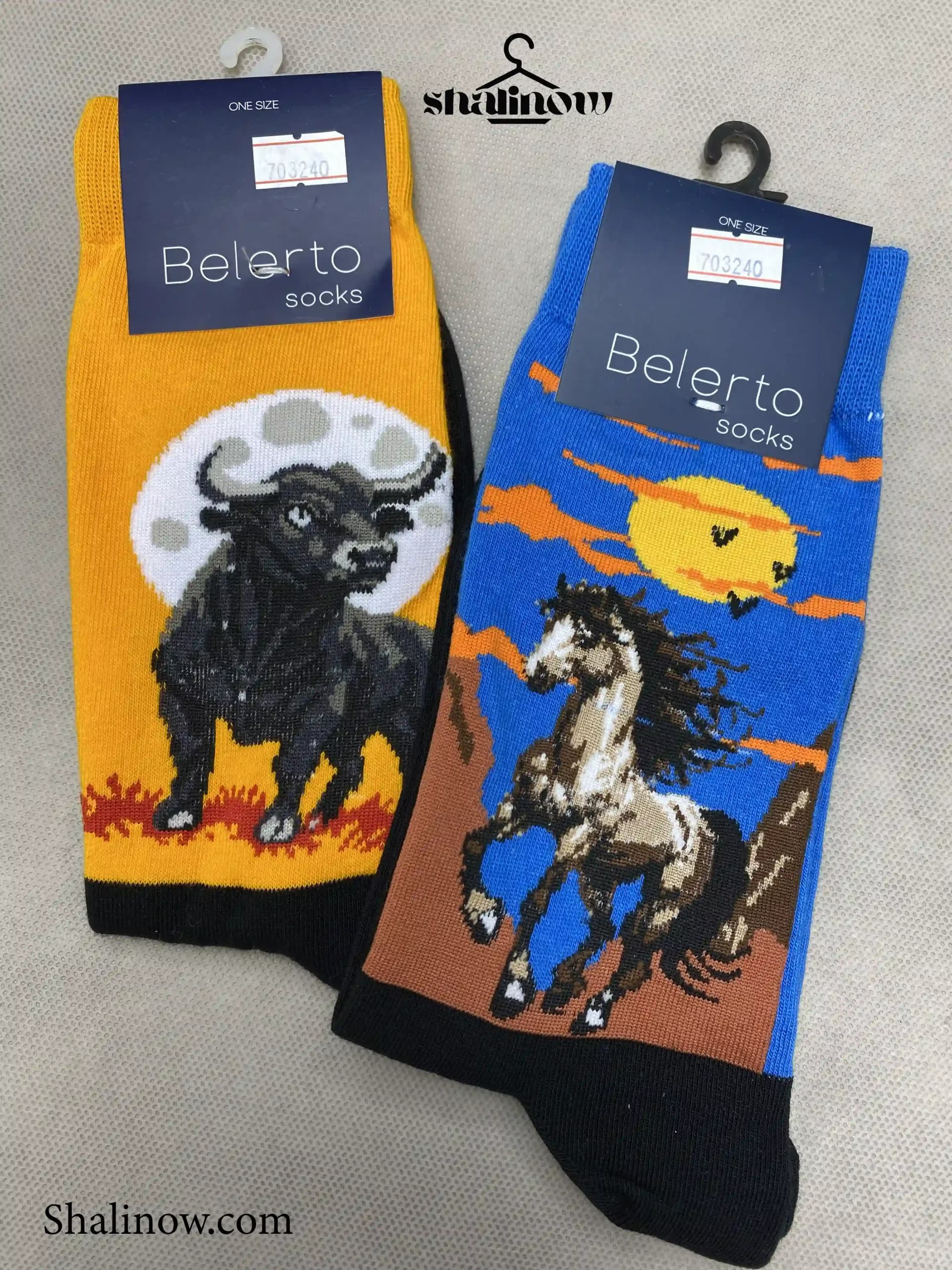 جوراب ساق دار طرح کابویی