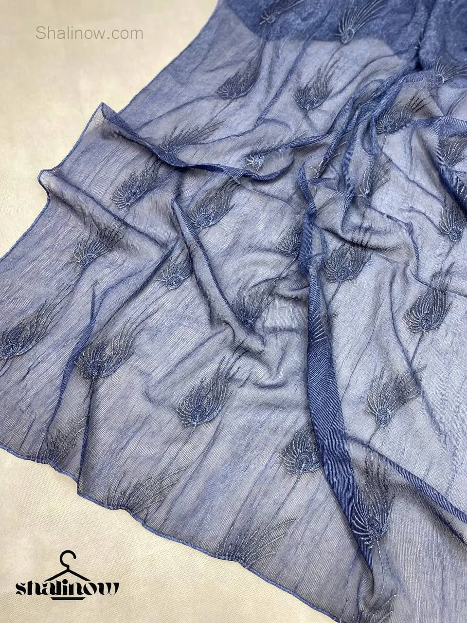 شال حریر خامه دوزی — تصویر ۷