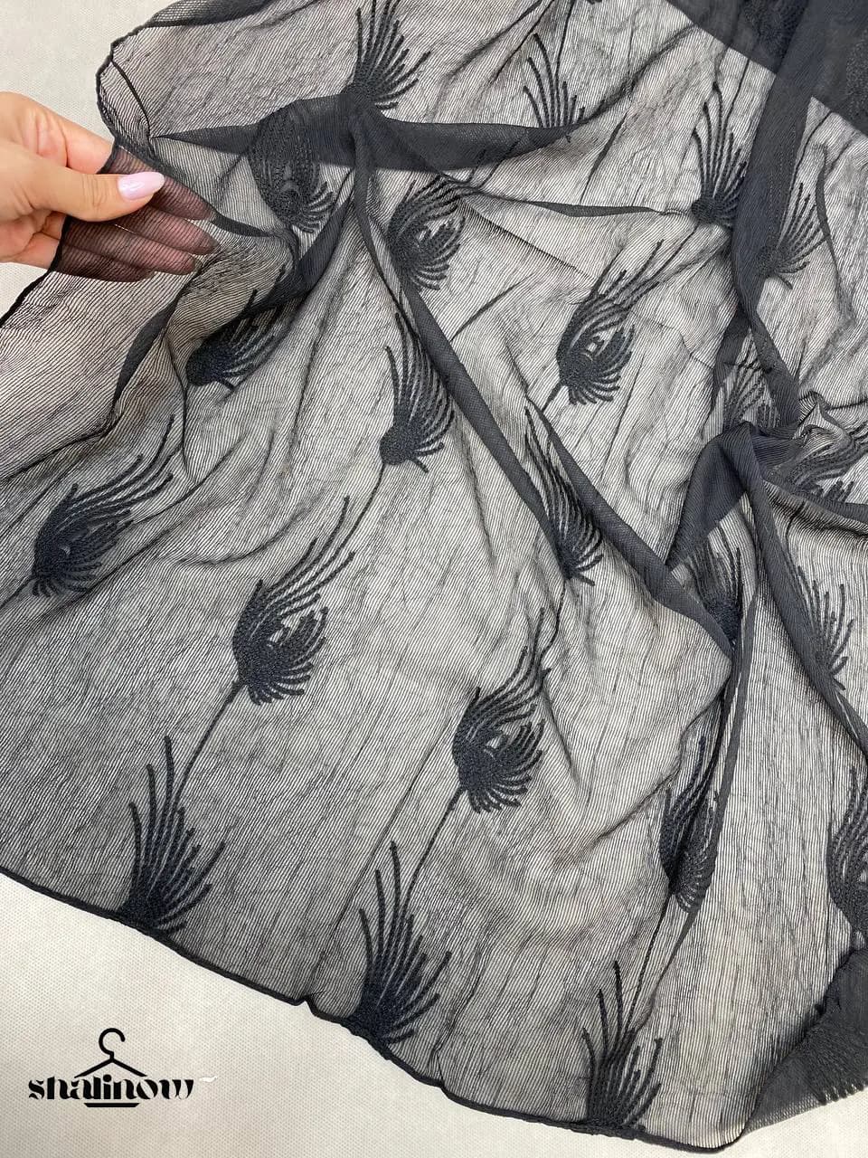 شال حریر خامه دوزی — تصویر ۹