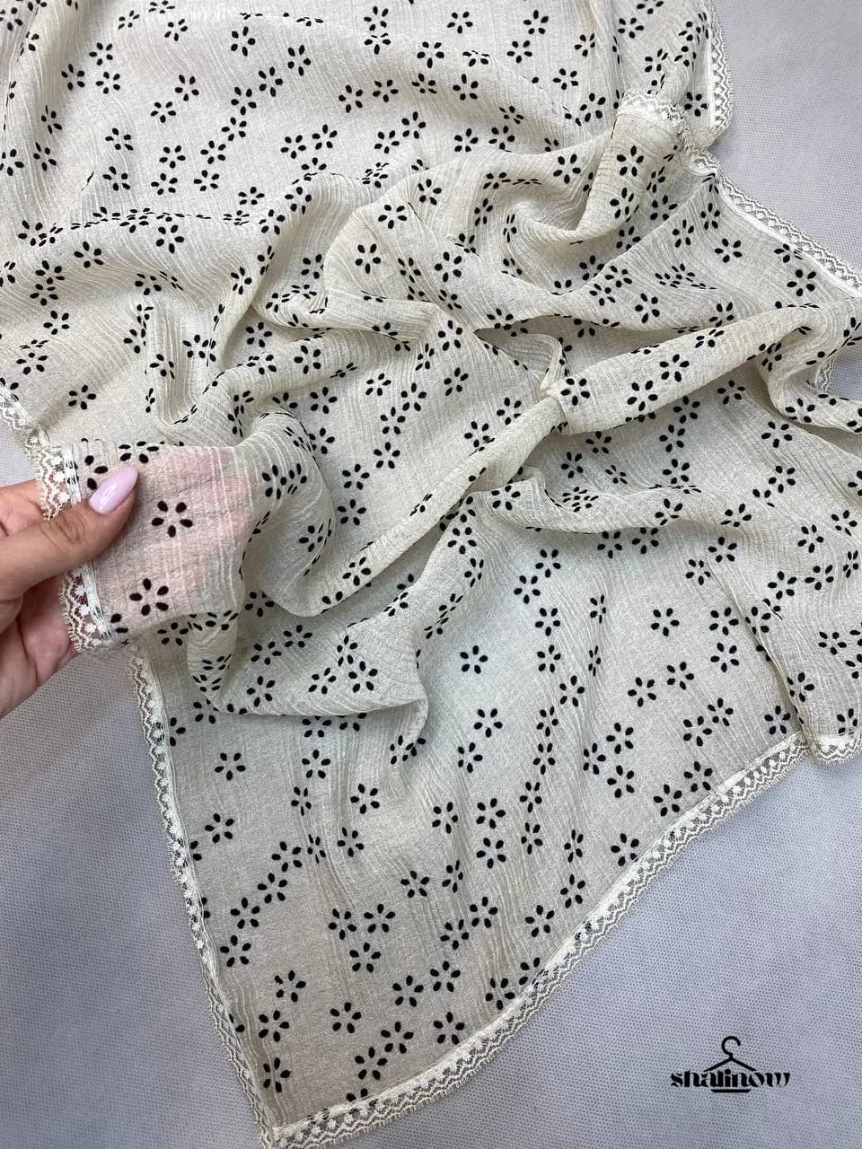 شال حریر مخمل کوب وارداتی — تصویر ۸
