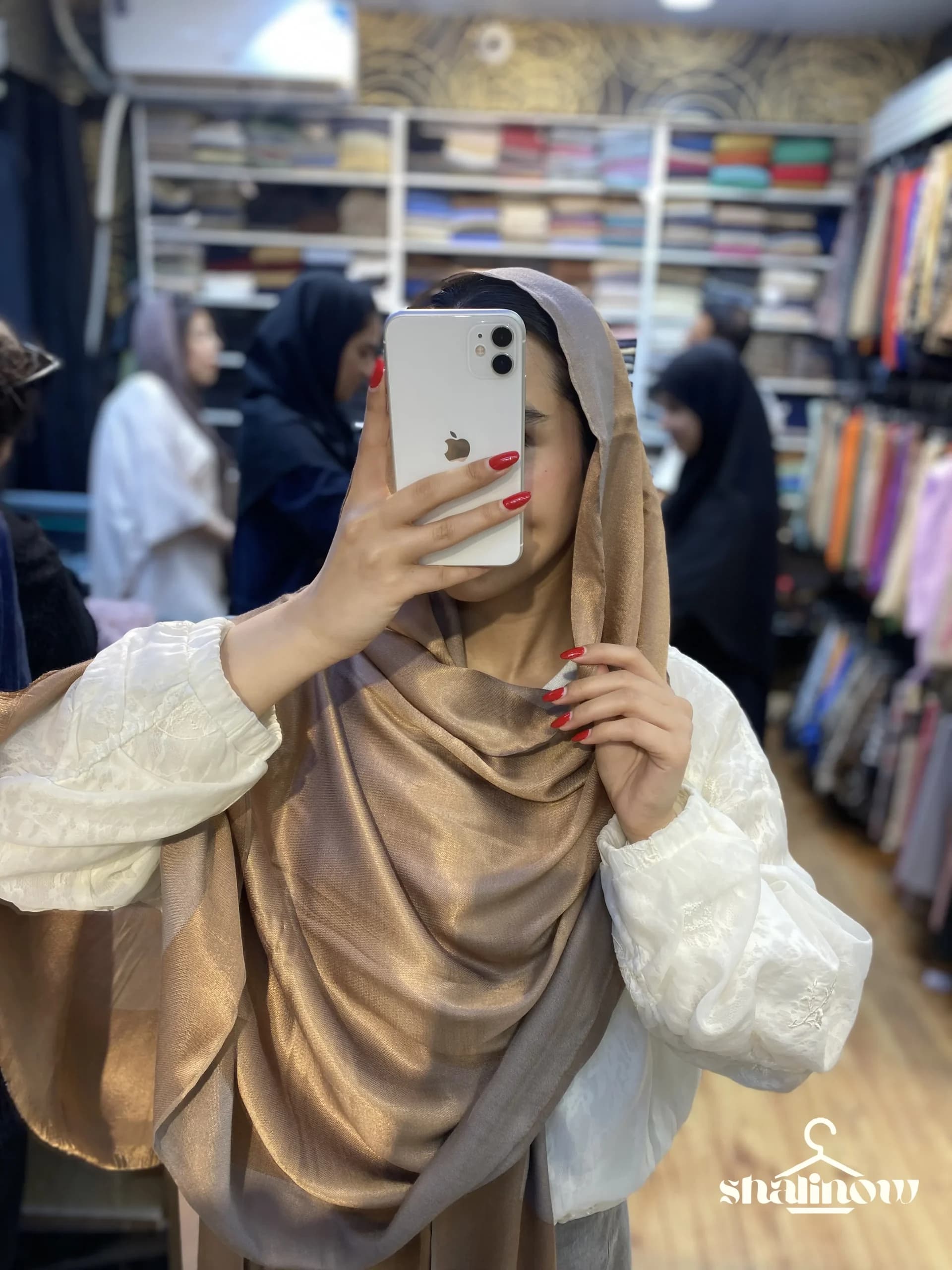 شال بامبو مجلسی کرم دورو — تصویر ۲