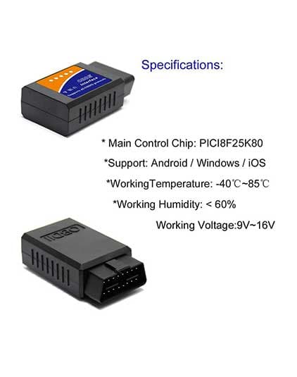 ELM327 PIC18F2480 OBD2 WiFi V1.5 — تصویر ۱۰