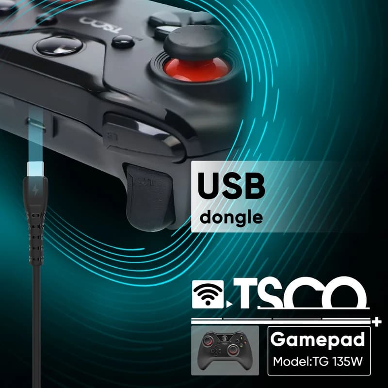 دسته بازی بی سیم تسکو مدل TG 135W — تصویر ۳