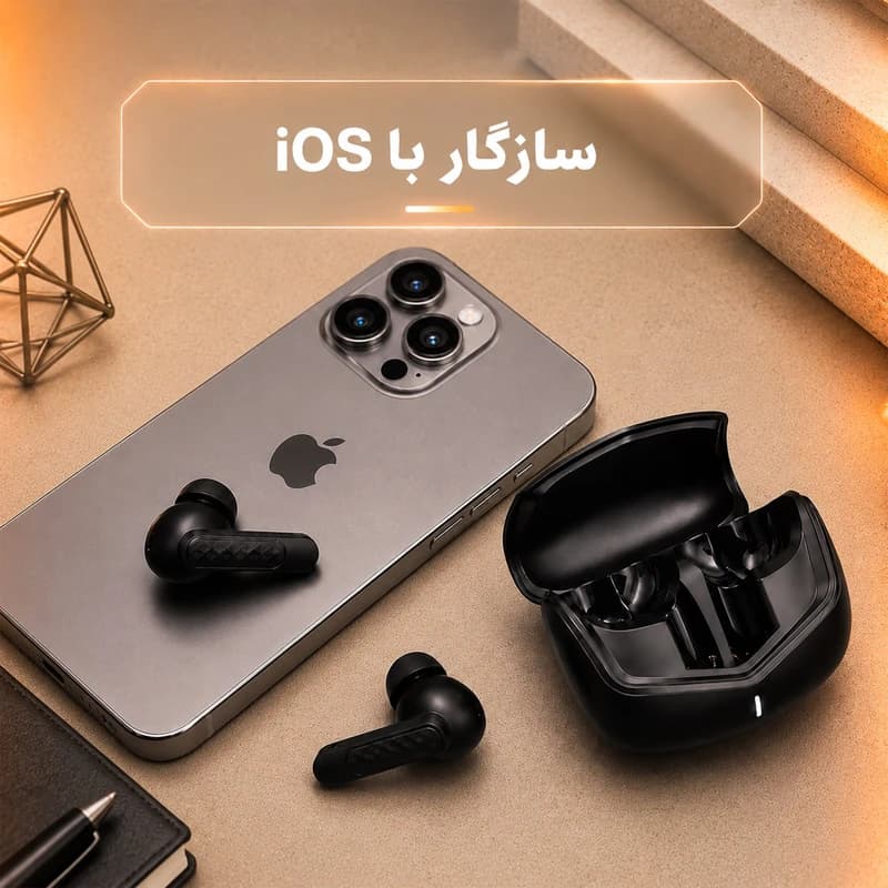هدفون بلوتوثی ریولینک RV-25 با نویز کنسلینگ فعال (ANC) مشکی — تصویر ۱۱